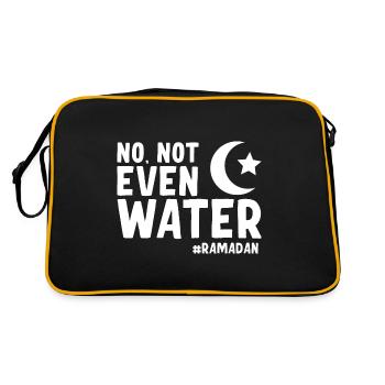 Nein nicht einmal Wasser Ramadan - Retro Tasche - Schwarz/Gold - Hinten