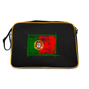 Drapeau du Portugal - Sac Retro - noir/or - Dos