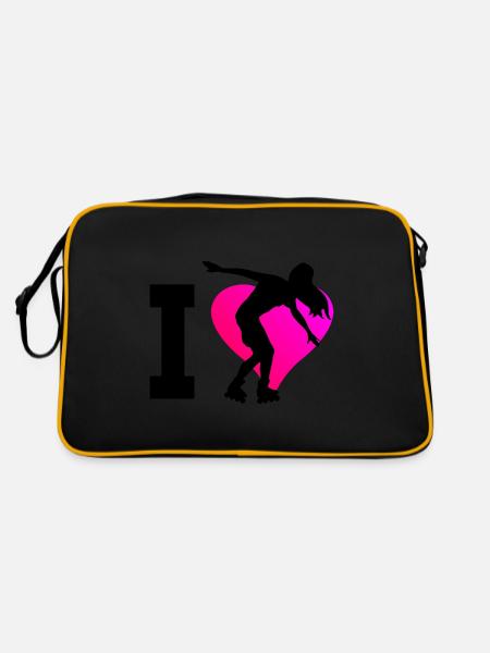 Roller Skating Roller Skates Roller Skating Rollerskat - Retro Bag - black/gold - Back