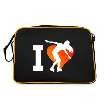Roller Skating Patins à roulettes pour femmes Patins à roulettes - Sac Retro - noir/or - Dos