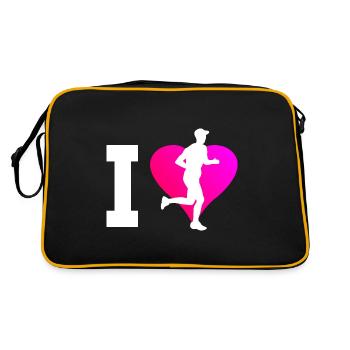 Marathon de jogging de course de fond masculin - Sac Retro - noir/or - Dos