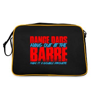 Dance Dads Hang Out At The Barre 3 - Retro Tasche - Schwarz/Gold - Hinten
