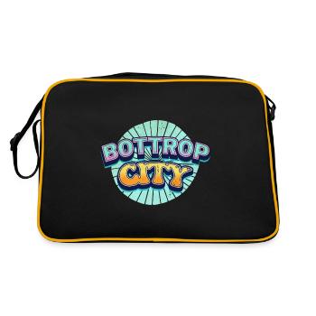 Bottrop Germany City Font Pop Art Comic - Retro Bag - black/gold - Back