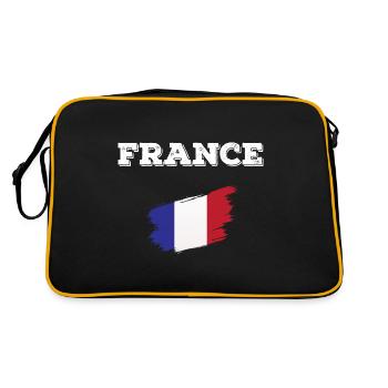 Français du drapeau Français de la France - Sac Retro - noir/or - Dos