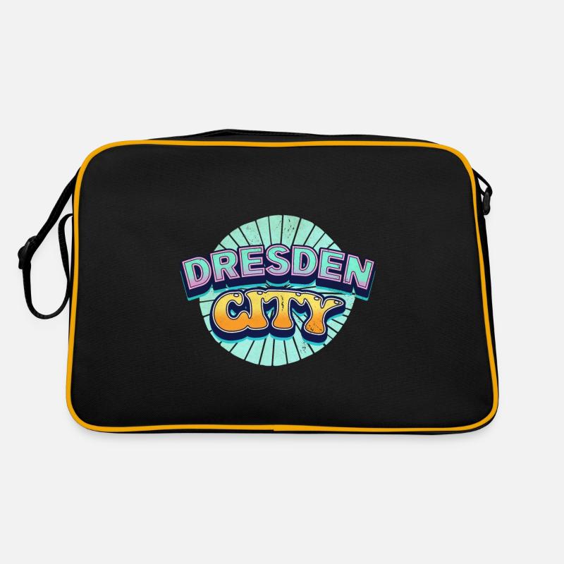 Dresden Germany City Font Pop Art Comic Retro Bag