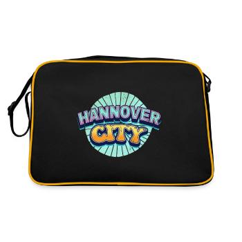 Hannover Germany City Font Pop Art Comic - Retro Bag - black/gold - Back
