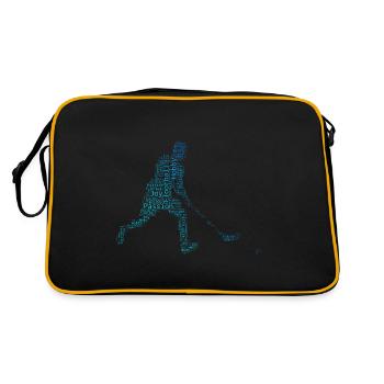 Men's floorball games Salibandy Innebandy - Retro Bag - black/gold - Back