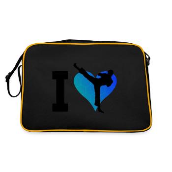 Boxe féminine Kickboxing Kickboxing Kickboxing - Sac Retro - noir/or - Dos