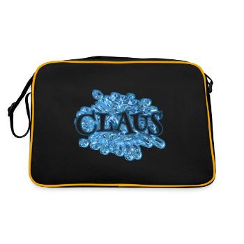 Vorname claus - Retro Tasche - Schwarz/Gold - Hinten