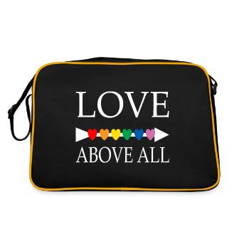 Love above all else - Retro Bag - black/gold - Back