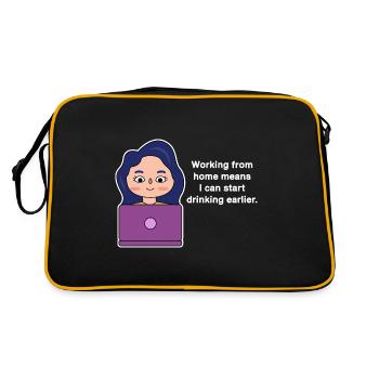 Work and party design for proud Pinoys - Retro Bag - black/gold - Back