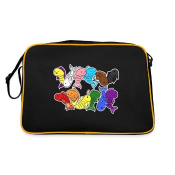 Pride Progress Flag Poissons Egalité - Sac Retro - noir/or - Dos