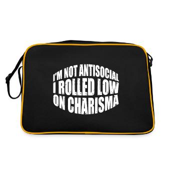 I'm Not Antisocial, I Rolled Low On Charisma 11 - Retro Bag - black/gold - Back