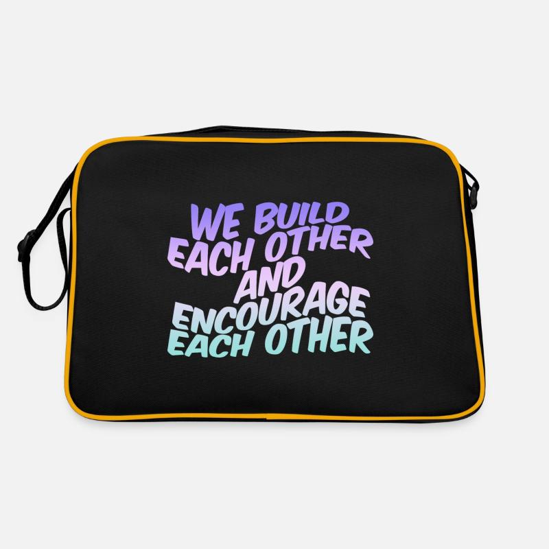 We Build Each Other And Encourage Each Other Retro Bag