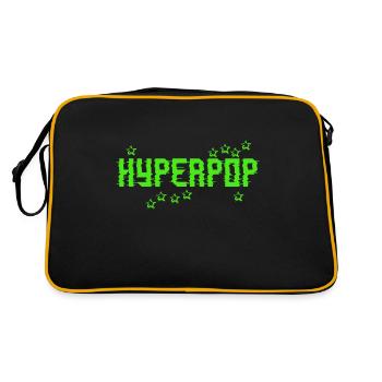 Retro 90s Hyperpop Aesthetic Music - Retro Bag - black/gold - Back