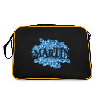 Cadeau pour Martin - Sac Retro - noir/or - Dos