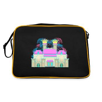Castle Castle Crown Fortress Knight King - Retro Bag - black/gold - Back