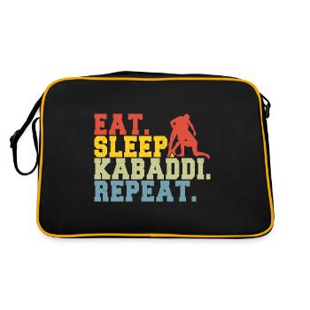 Gift for Kabaddi Lovers - Retro Bag - black/gold - Back