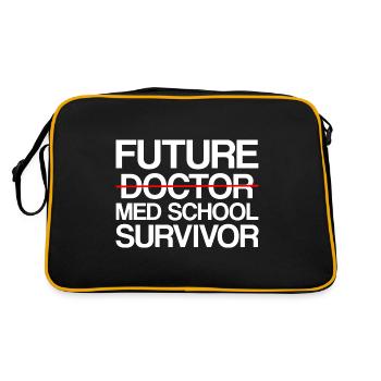 Survivant de l’école de médecine du futur - Sac Retro - noir/or - Dos