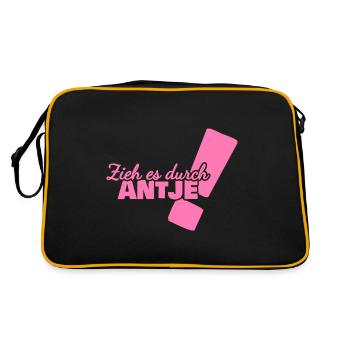 Antje as a first name - Retro Bag - black/gold - Back
