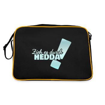 Prénom Hedda - Sac Retro - noir/or - Dos