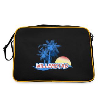 Plage de Willemstad - Sac Retro - noir/or - Dos