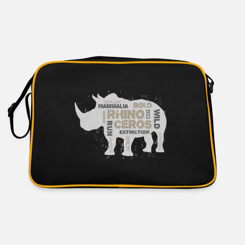 Speichern Sie das Nashorn Retro Tasche