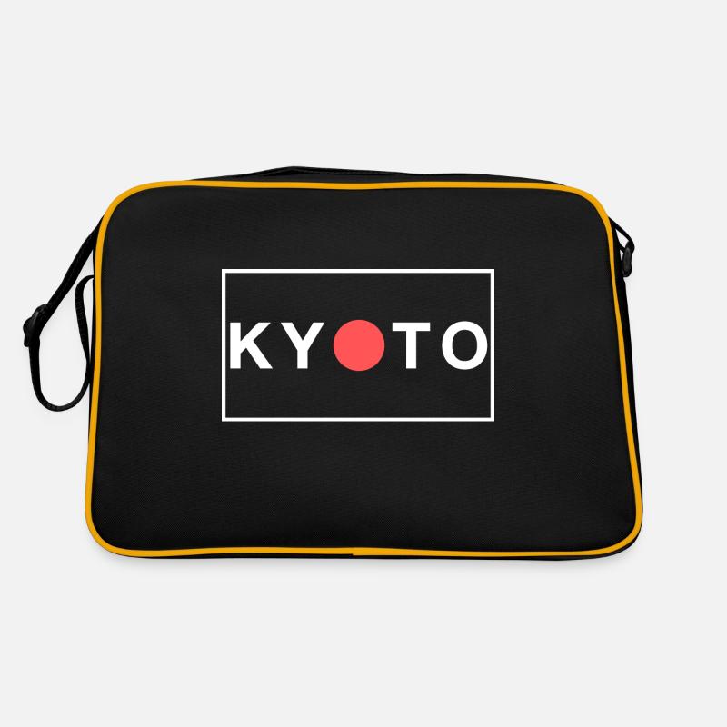 Drapeau de Kyoto au Japon - Sac Retro - noir/or