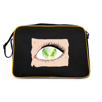 Palm trees in sight - Retro Bag - black/gold - Back