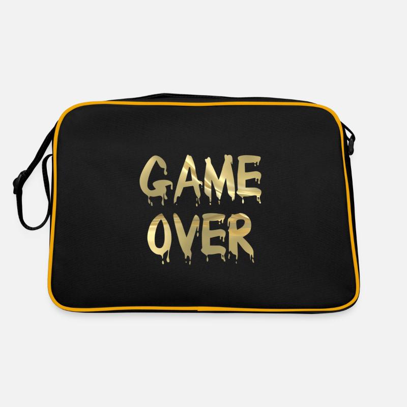 Game Over - Retro Tasche - Schwarz/Gold