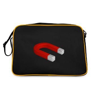 magnet magnetic field attraction - Retro Bag - black/gold - Back
