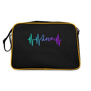 HEARTBEAT LOVE GRADIENT BLUE PURPLE - Retro Bag - black/gold - Back