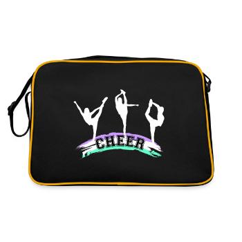 Cheerleading, Cheer - Retro Tasche - Schwarz/Gold - Hinten