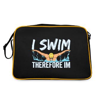 Schwimmen Design für einen Schwimmer - Sac Retro - noir/or - Dos