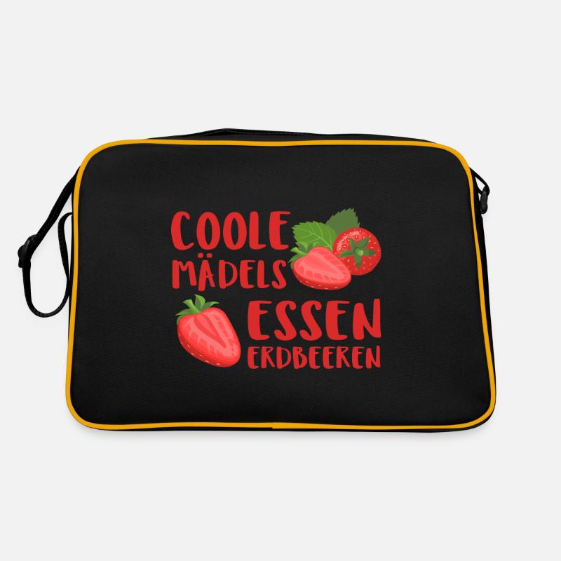 Mädchen Erdbeeren Sommer Geburtstag Geschenk Retro Tasche