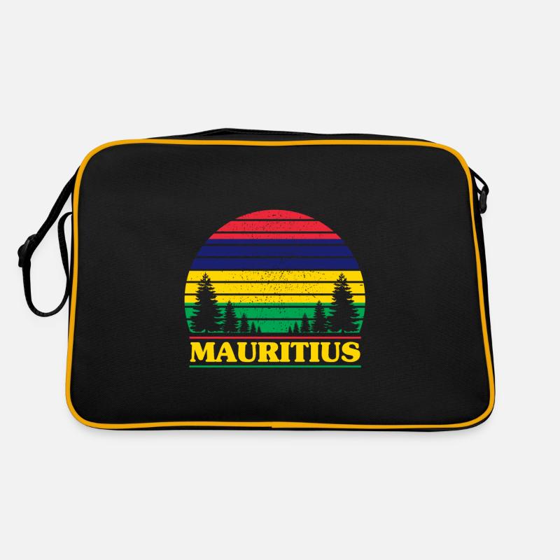 Mauritius - Retro Tasche - Schwarz/Gold