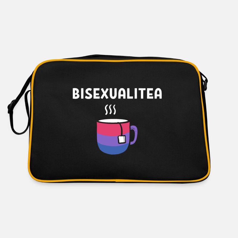 Bisexualitea. Bisexuell Gift - Retro Tasche - Schwarz/Gold