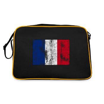 Drapeau Français Vintage Flag Homeland Paris - Sac Retro - noir/or - Dos