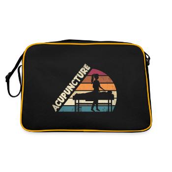 Acupuncturiste Acupuncture Silhouette - Sac Retro - noir/or - Dos