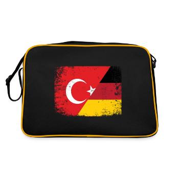 Turkey Germany Turkish flag Türkiye Turk - Retro Bag - black/gold - Back
