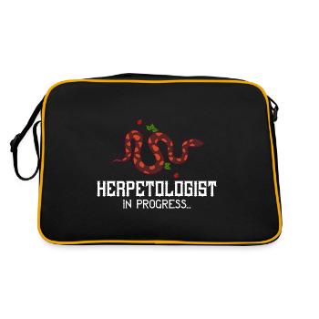 Herpetology Reptiles Herpetologist Lizards - Retro Bag - black/gold - Back