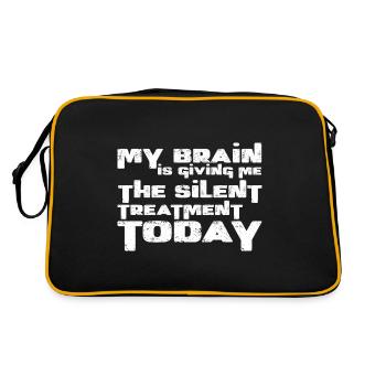 My Brain Is Giving Me The Silent Treatment Today 3 - Retro Bag - black/gold - Back