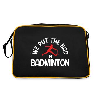 Badminton - Retro Tasche - Schwarz/Gold - Hinten