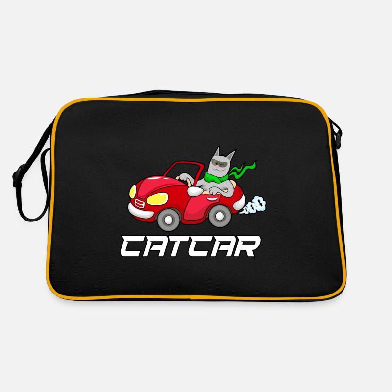Catcar - Retro Tasche - Schwarz/Gold