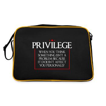 Privilege, When You Think There Isn't A Problem 4 - Retro Bag - black/gold - Back