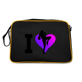 Thai Boxer Thai Boxing Women Thai Boxing Muay Thai - Retro Bag - black/gold - Back