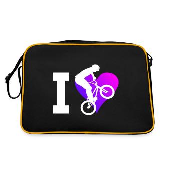bmx jungen Herren bmx Damen Bike Radfahren - Retro Tasche - Schwarz/Gold - Hinten