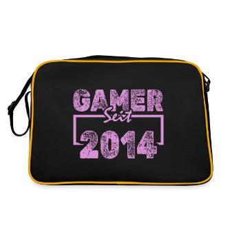 Jahr 2014 - Retro Tasche - Schwarz/Gold - Hinten