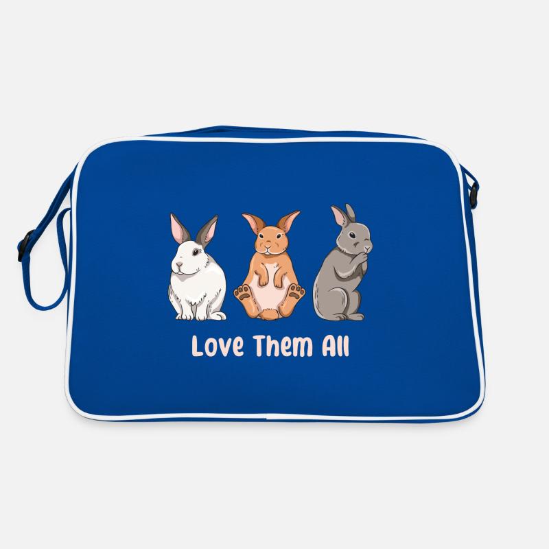 Cute rabbit design for bunny owners Retro Bag