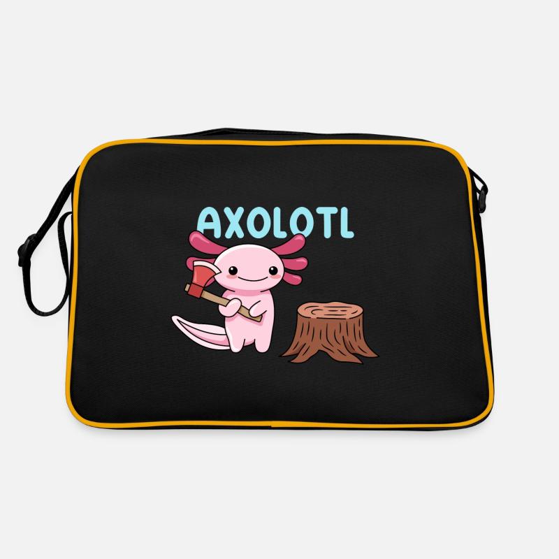 Conception de jeu de mots Axe Axolotl pour les amateurs d’axolotl Sac Retro